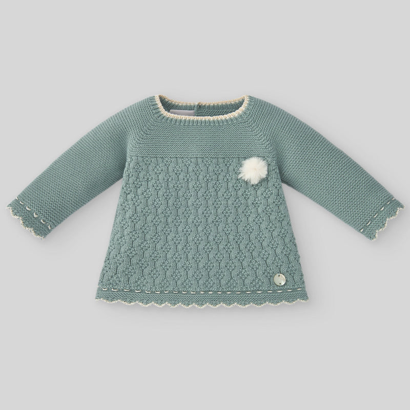 Paz Rodriguez Knit Newborn Sweater - Gem Green