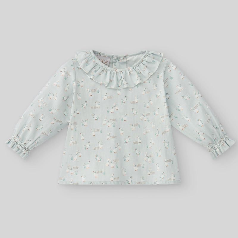 Paz Rodriguez Woven Newborn Blouse Verdi - Gem Green