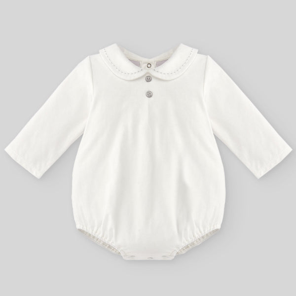 Paz Rodriguez Knit Newborn Body Essencial - Cream/Cream