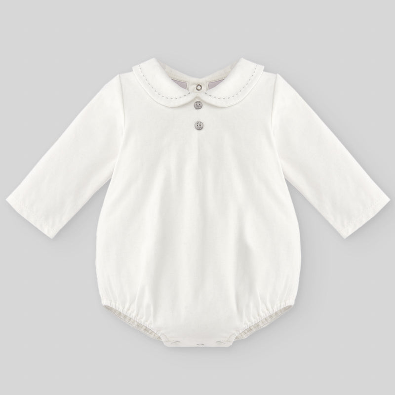 Paz Rodriguez Knit Newborn Body Essencial - Cream/Cream