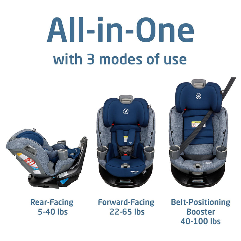 Maxi Cosi Emme 360 Rotating All-in-One Car Seat - Navy Wonder