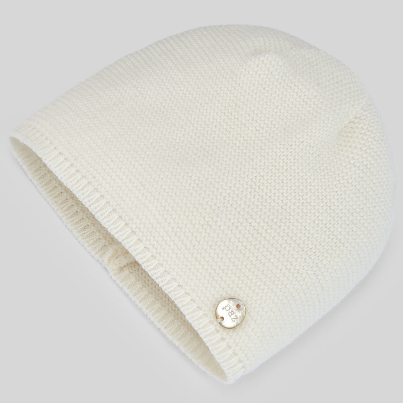 Paz Rodriguez Knit Newborn Hat Esencial - Cream