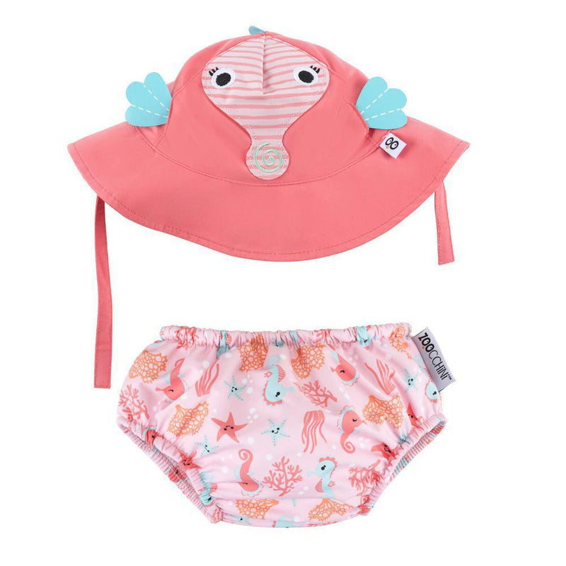 Zoocchini UPF50+ Baby Swim Diaper & Sun Hat Set - Luna Baby Modern Store