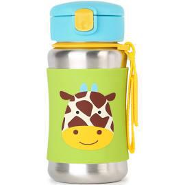 Skip Hop Zoo Stainless Steel Little Kid Straw Bottle - Luna Baby Modern Store