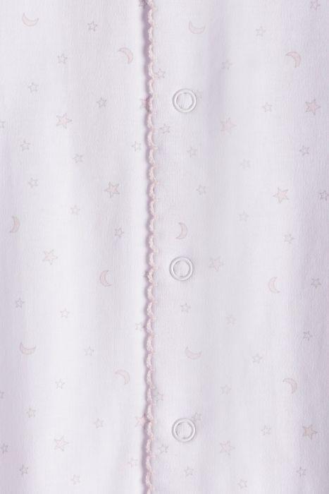 Babycottons Sleepy Night Footed Pajama White/Pink