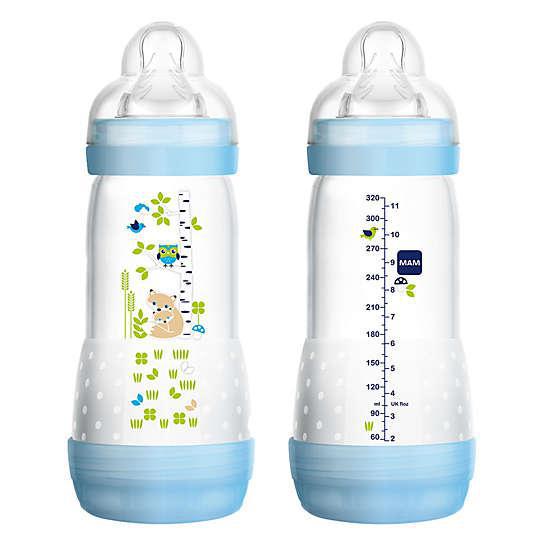 MAM 2-Pack 9 oz. Anti-Colic Bottle Blue - Luna Baby Modern Store