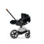 Cybex Priam 4 Stroller - Chrome/Brown Frame and Mountain Blue Seat Pack