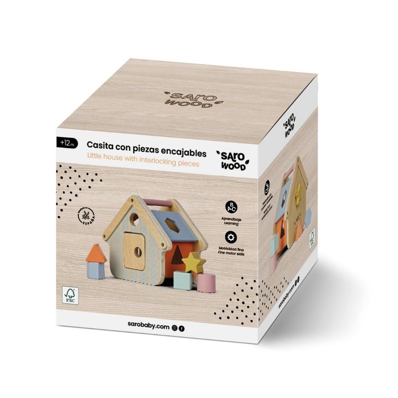 Saro Wooden Shape Sorting House