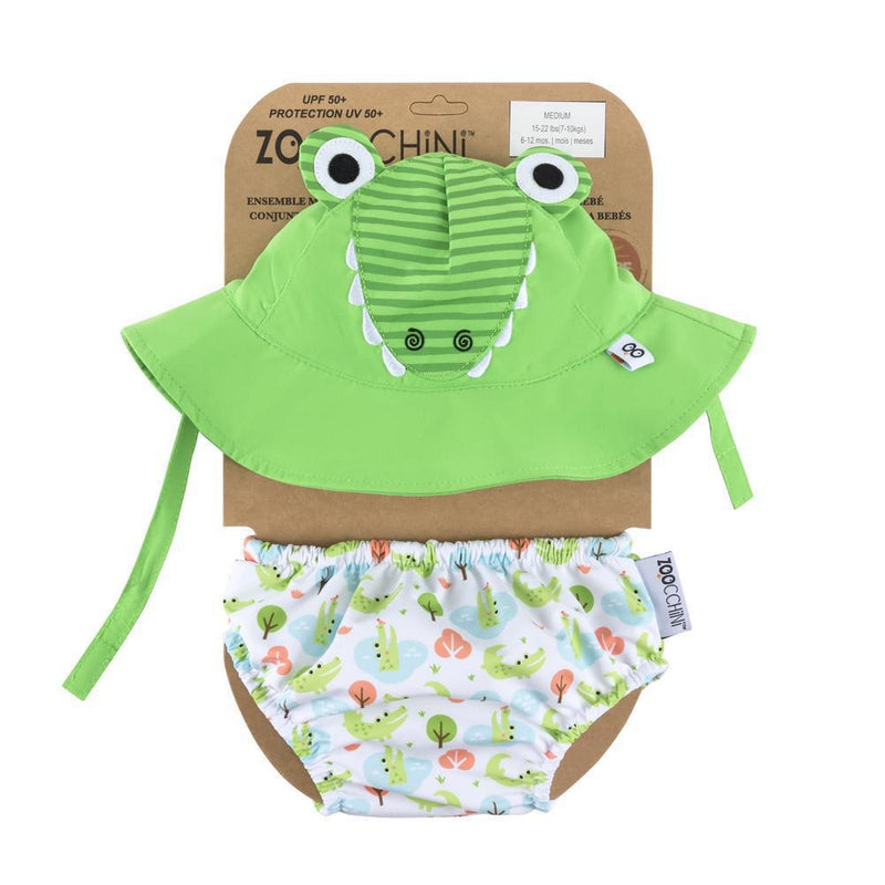 Zoocchini UPF50+ Baby Swim Diaper & Sun Hat Set - Luna Baby Modern Store