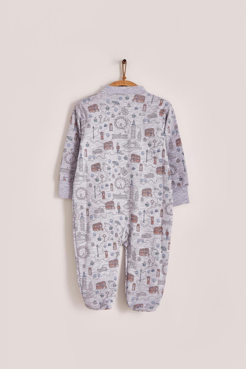 Babycottons London Zip Footed Pajama