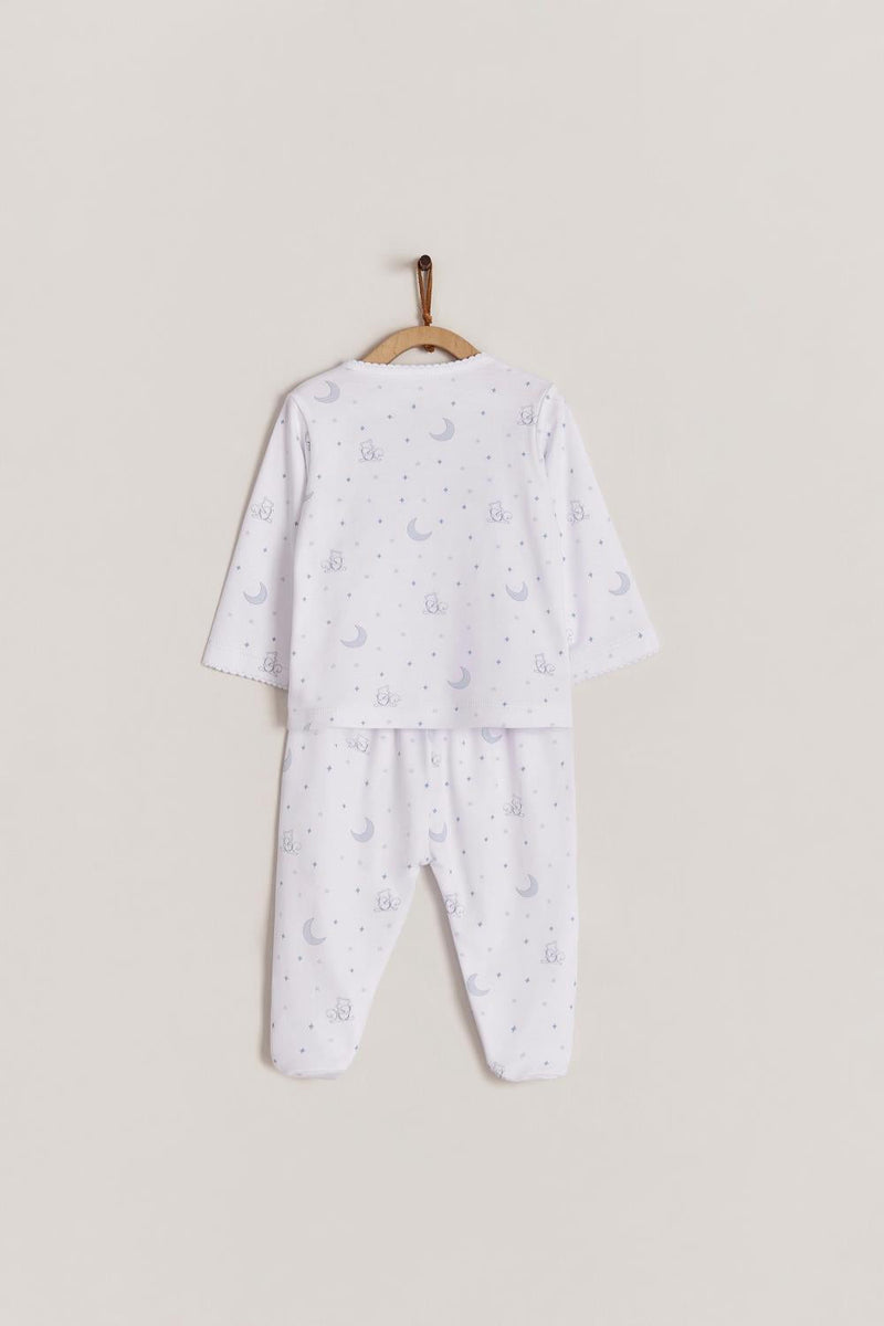 Babycottons Gustav In The Sky Kimono Set White & Light Blue