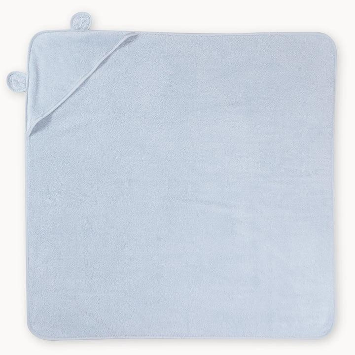 Natemia Organic Cotton Hooded Towel For Babies and Toddlers - Light Blue