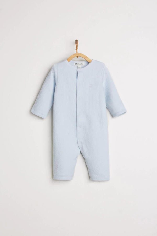 Babycottons Shine Quilted Matelasse Coverall - Blue