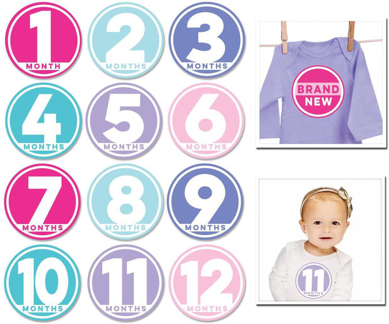 Sticky Bellies Monthly Baby Month Stickers - Luna Baby Modern Store