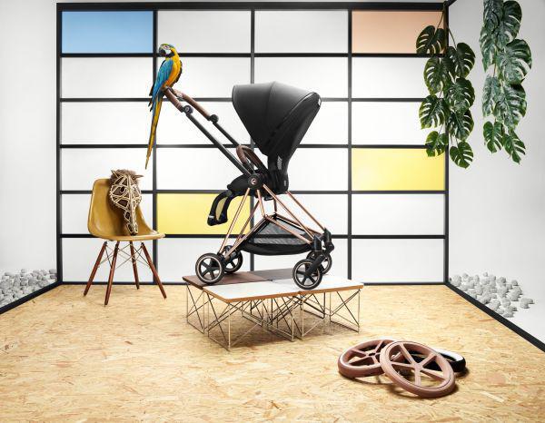 Cybex Mios 3 Stroller - Rose Gold/Brown Frame and Soho Grey Seat Pack