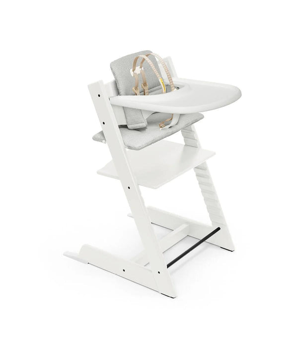 Stokke Tripp Trapp High Chair & Cushion With Tray - White/Grey