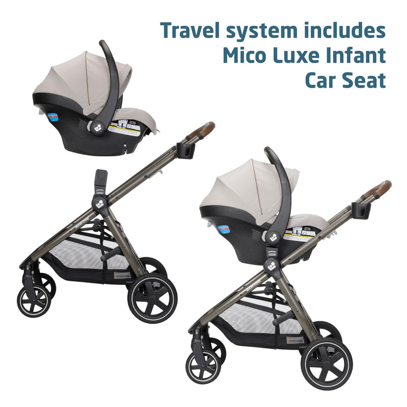 Maxi Cosi Zelia™² Luxe 5-in-1 Modular Travel System - New Hope Tan