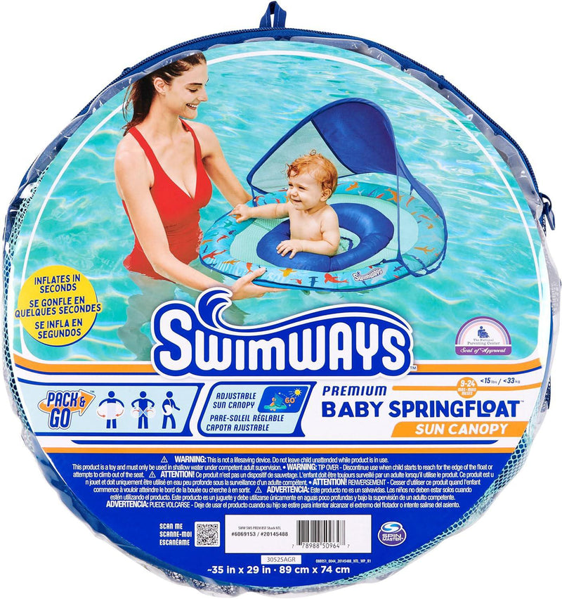 Swimways Baby Spring Float Sun Canopy - Shark