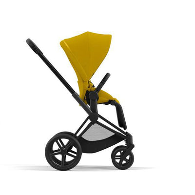 Cybex Priam 4 Stroller - Matte Black/Black Frame and Mustard Yellow Seat Pack