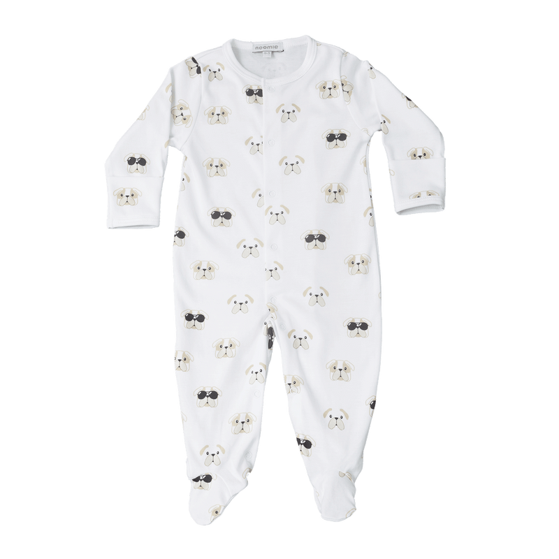 Noomie Snap Footie Black Bulldog