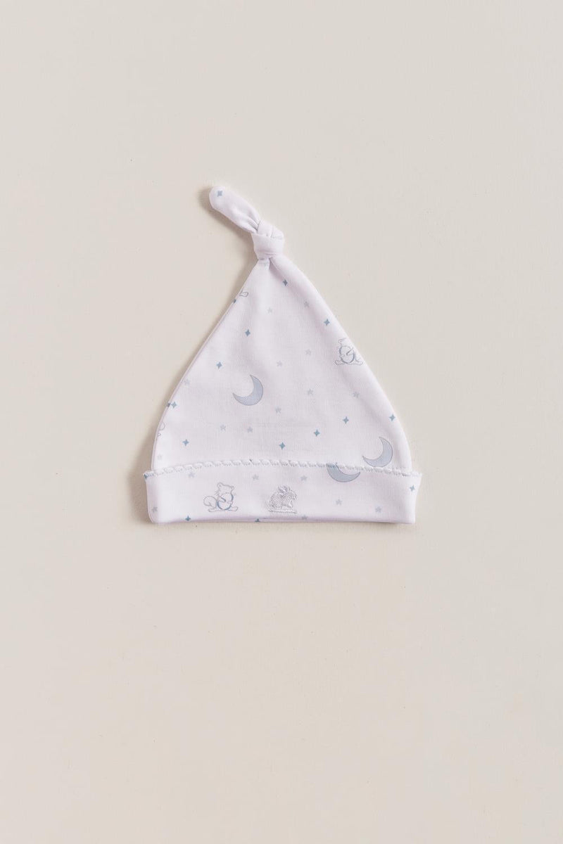 Babycottons Gustav In The Sky Knot Beanie White & Light Blue