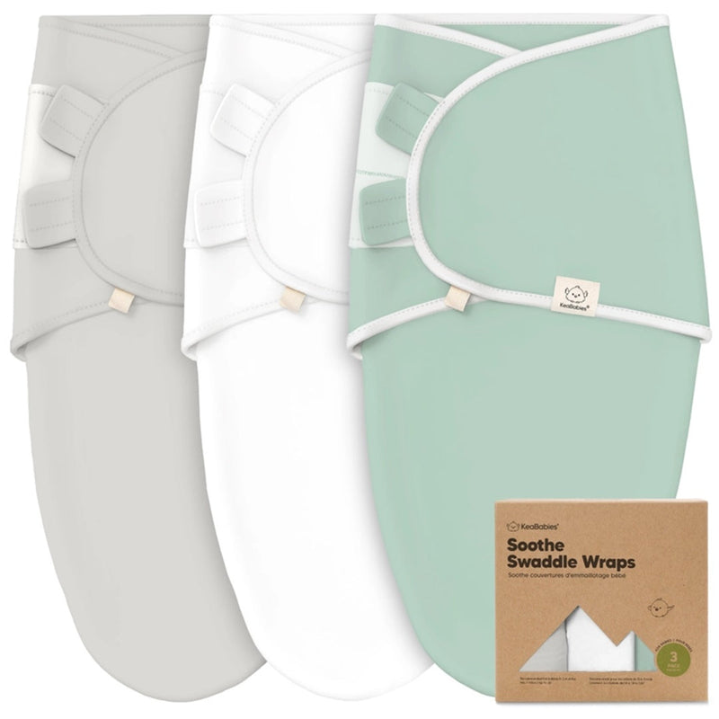 3pk Soothe Baby Swaddles 0-3 Months, Sleep Sack For Newborns Sage