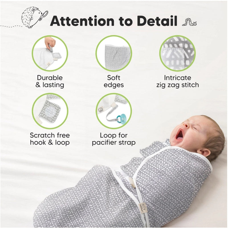 3pk Soothe Baby Swaddles 0-3 Months, Sleep Sack For Newborns Nordic