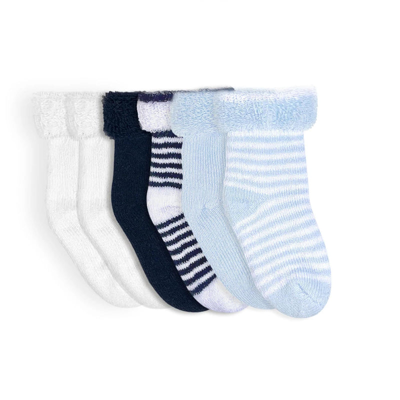 Kushies Baby Boy Terry Socks 6 Pack