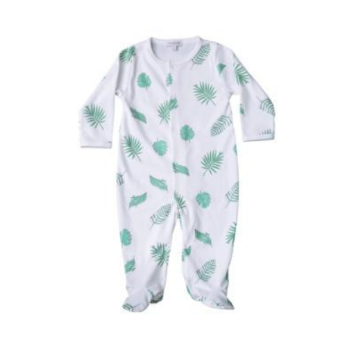 Noomie Snap Footie Green Leaves