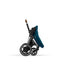 Cybex E-Priam 2 Stroller - Chrome/Brown Frame and Mountain Blue Seat Pack