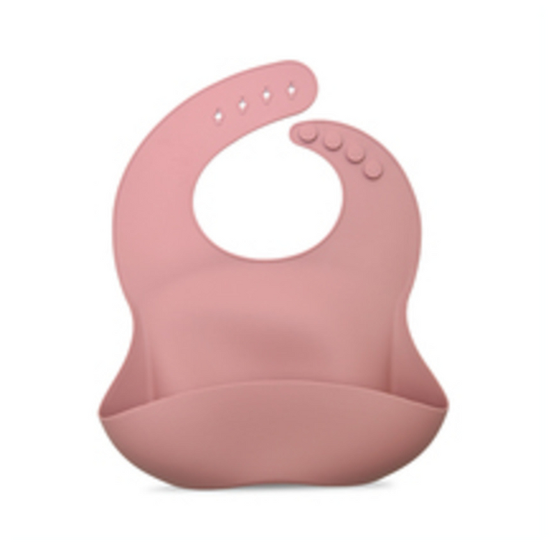 Luna Baby Silicone Baby Bib - Dark Rose