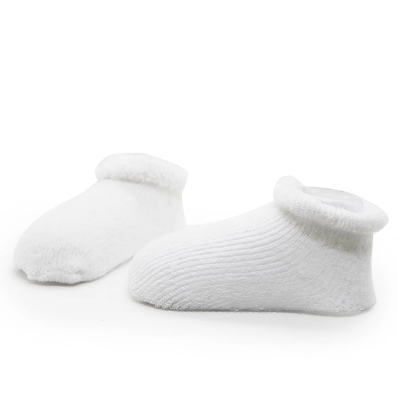 Kushies Baby Terry Socks 2Pack - White