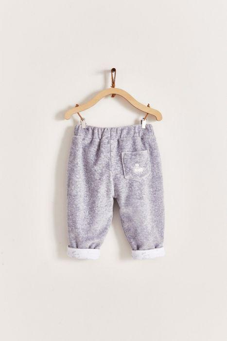 Babycottons My Fluffy Sheep Plush Reversible Pants Grey