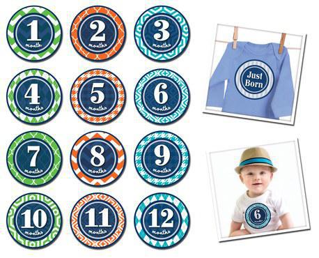 Sticky Bellies Monthly Baby Month Stickers - Luna Baby Modern Store