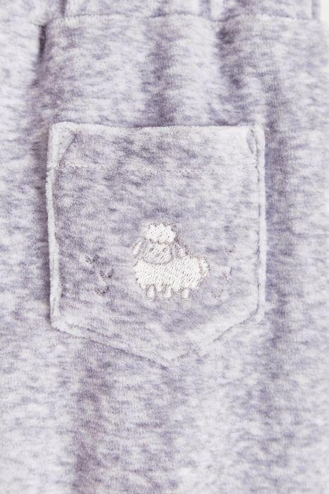 Babycottons My Fluffy Sheep Plush Reversible Pants Grey