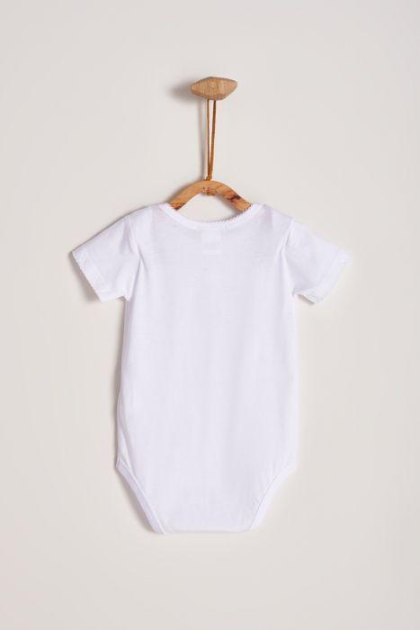 Babycottons Logo Short Sleeve Bodysuit 2-Pack White