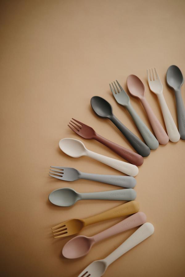 Mushie Fork and Spoon Set - Luna Baby Modern Store