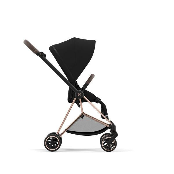 Cybex Mios 3 Stroller - Rose Gold/Brown Frame and Deep Black Seat Pack