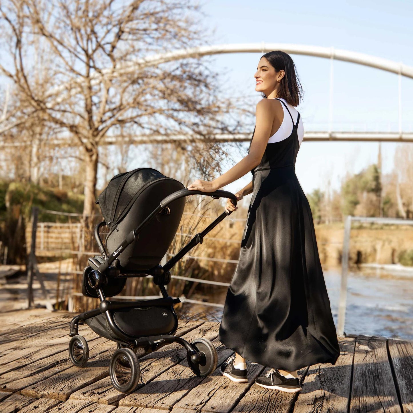 Mima Mima Creo Stroller - Black - Luna Baby Store Miami