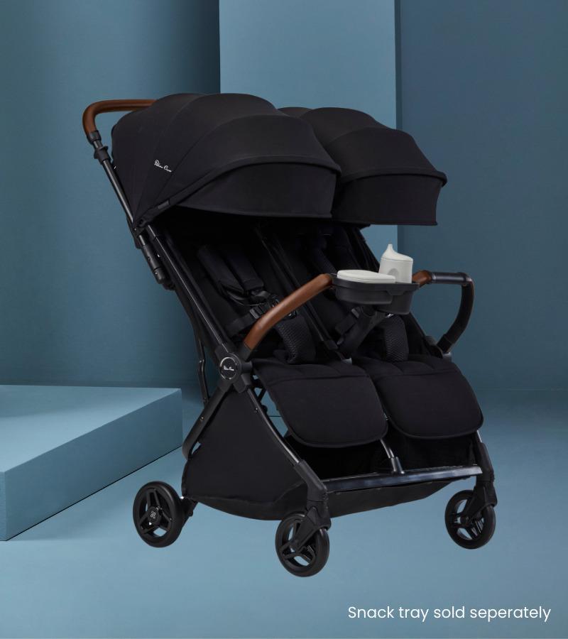 Silver Cross Jet Double Travel Stroller - Black