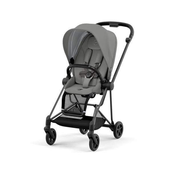 Cybex Mios 3 Stroller - Matte Black/Black Frame and Soho Grey Seat Pack