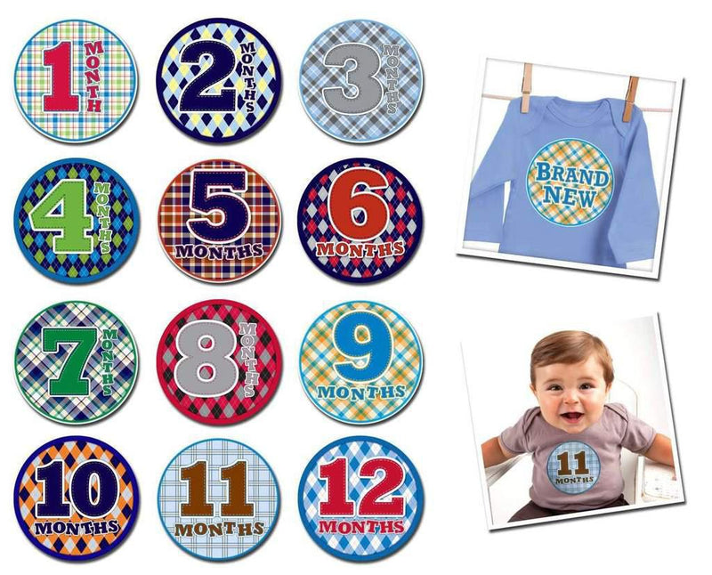 Sticky Bellies Monthly Baby Month Stickers - Luna Baby Modern Store