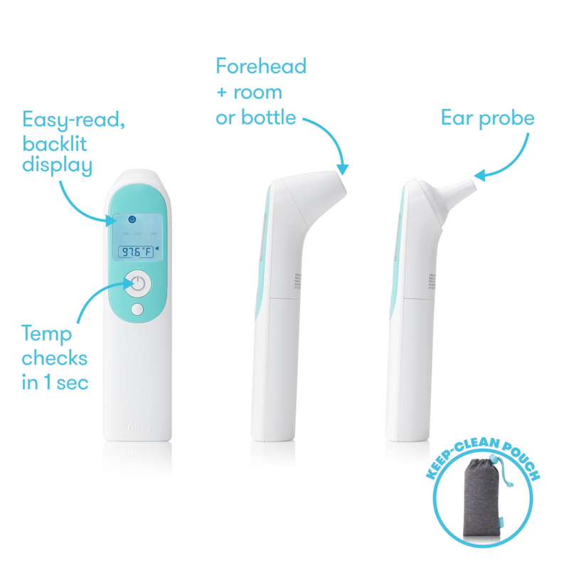 Fridababy 3-in-1 Ear, Forehead + Touchless Infrared Thermometer