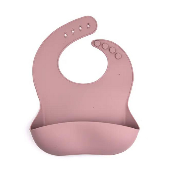 Luna Baby Silicone Baby Bib - Pink