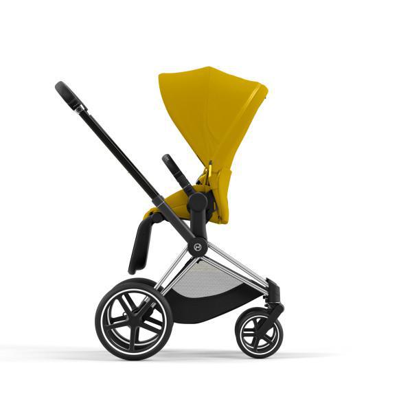 Cybex Priam 4 Stroller - Chrome/Black Frame and Mustard Yellow Seat Pack