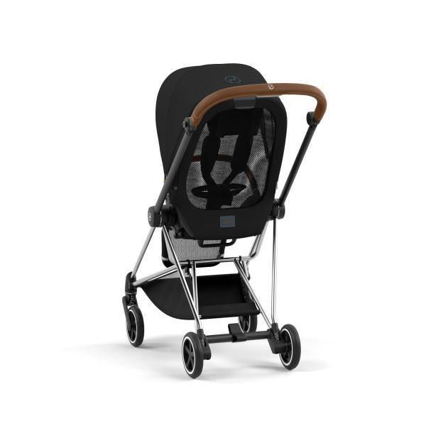 Cybex Mios 3 Stroller - Chrome/Brown Frame and Deep Black Seat Pack