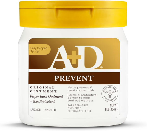 A+D Original Diaper Rash + Skin Protectant Ointment, 1 Lb