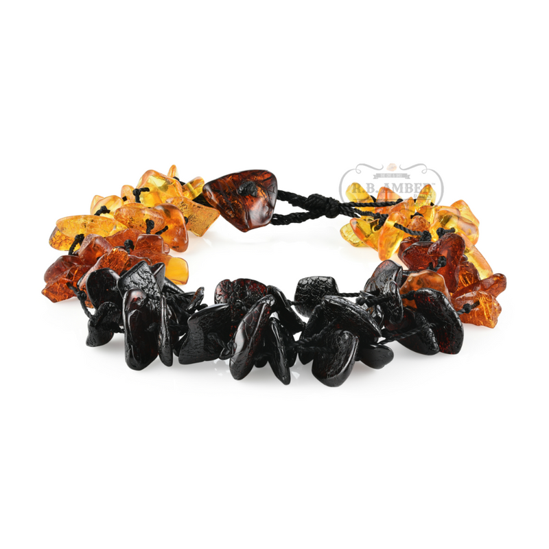 R.B Amber Adult Bracelet Rainbow Falls Black Baltic