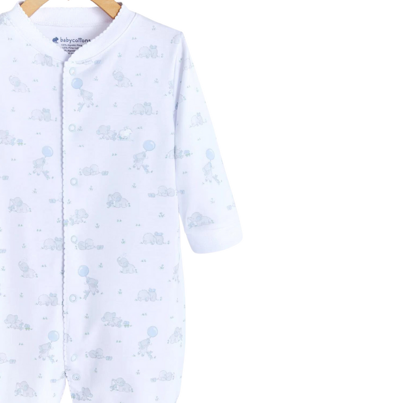 Babycottons Alfred & Colette Footed Pajama - Blue