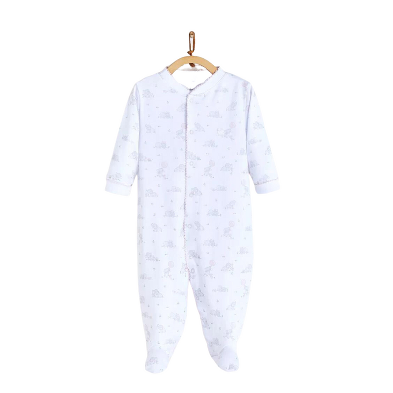 Babycottons Alfred & Colette Footed Pajama - Pink